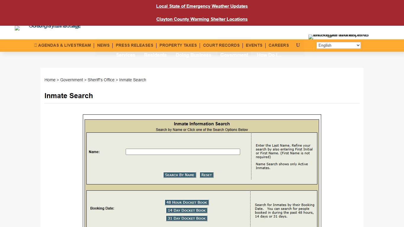 Inmate Search - Clayton County, Georgia